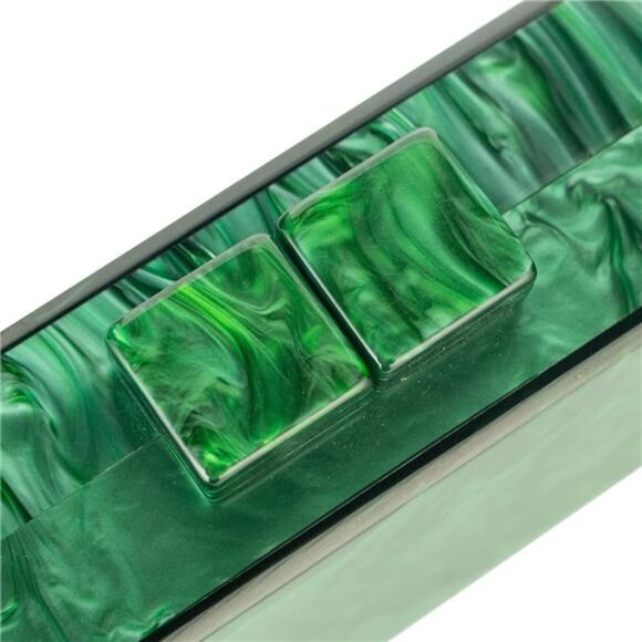 Acrylic Clutch Purses for Women Green2 - Picture 5 of 7